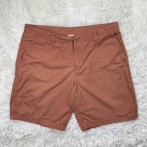Columbia Shorts 38 Orange Chino Bermuda 9" Lightweight‎ Casual Outdoor Hike Fish
